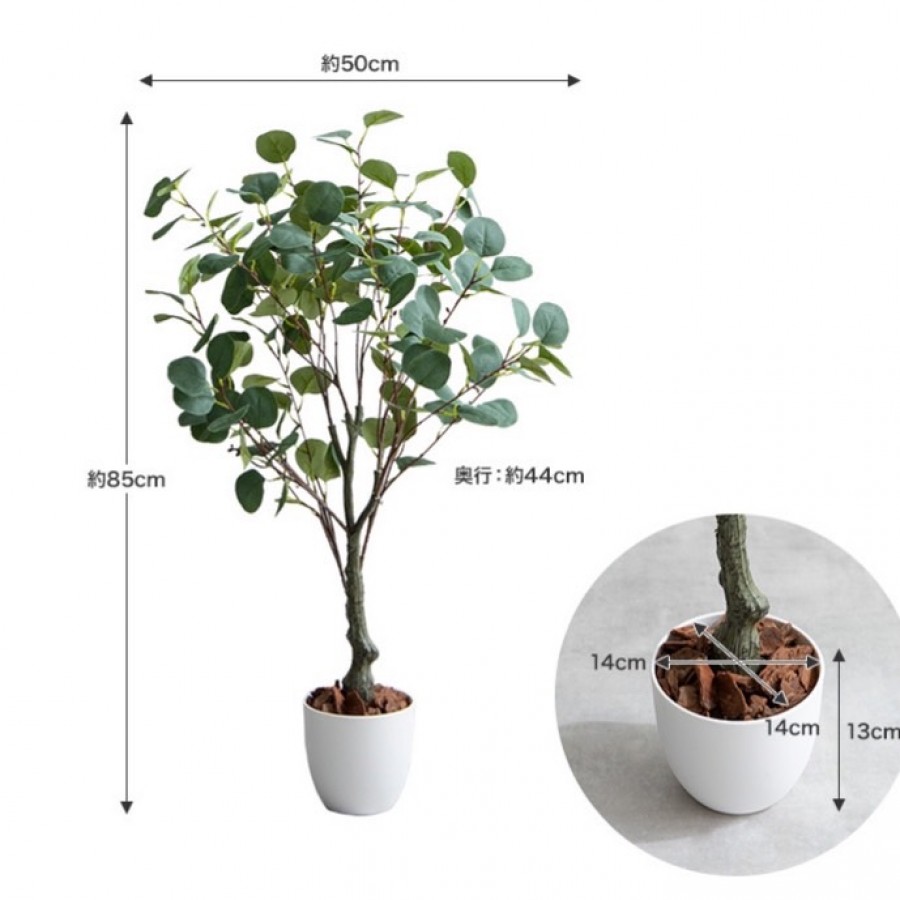 【高さ85cm】Nature 光触媒人工観葉植物 ユーカリ